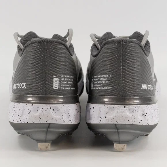 Nike Alpha Huarache Elite 3 Low 'Light Smoke Grey' CK0746-011 Metal Baseball - Picture 7 of 10